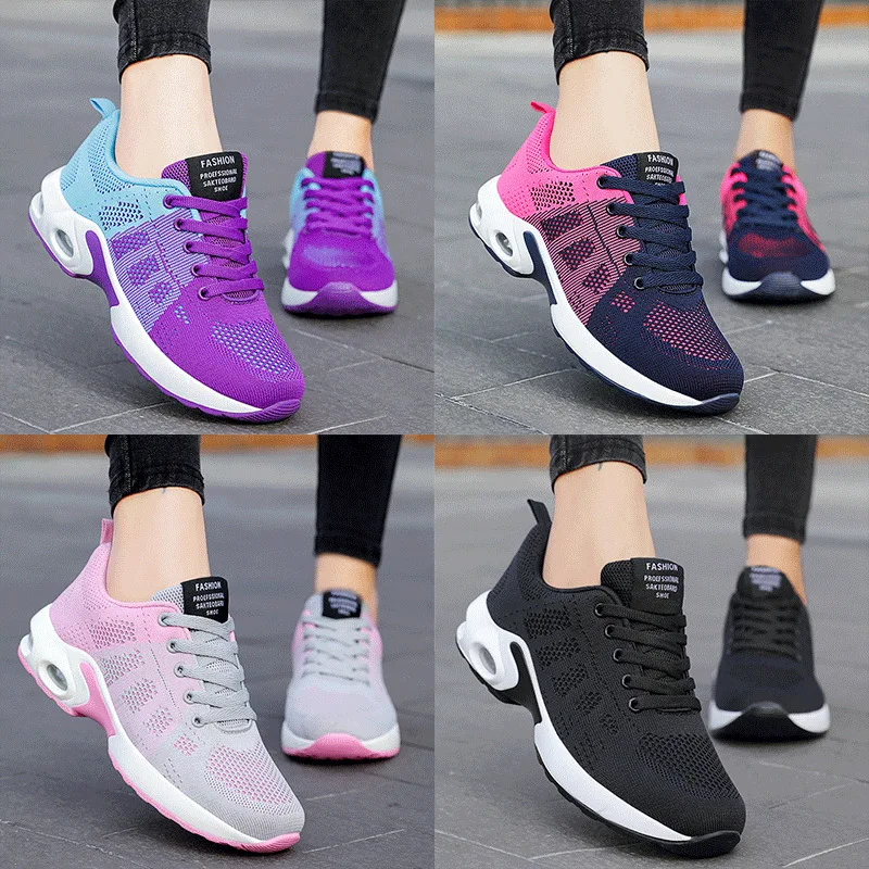 Hotsale Soft Sole Running Breathable Outdoor Sports Shoes Lightweight Sneakers For Women Comfortable Athletic Training Footwear