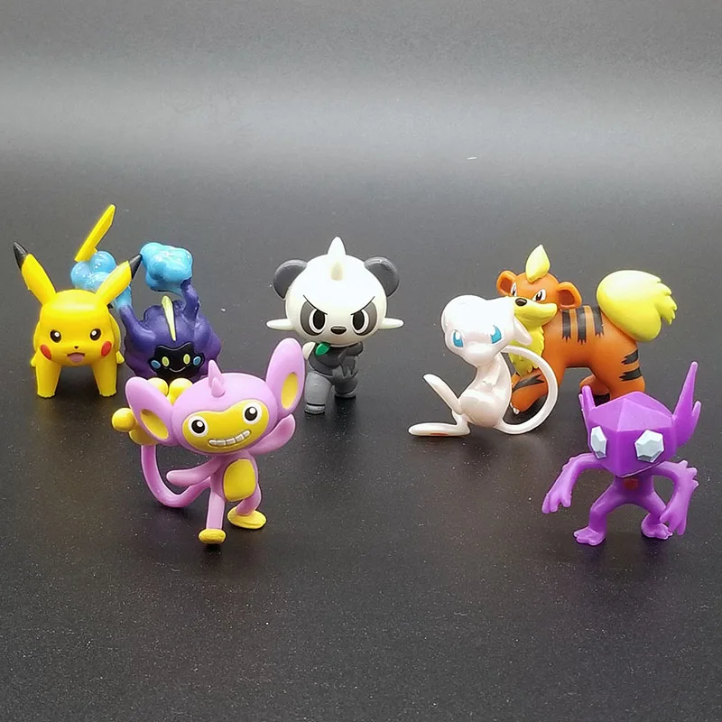 Adorável jigglypuff cosmog mewtwo growlithe aipom sableye pokemon figura de ação modelo brinquedos figura brinquedos presentes requintados para crianças