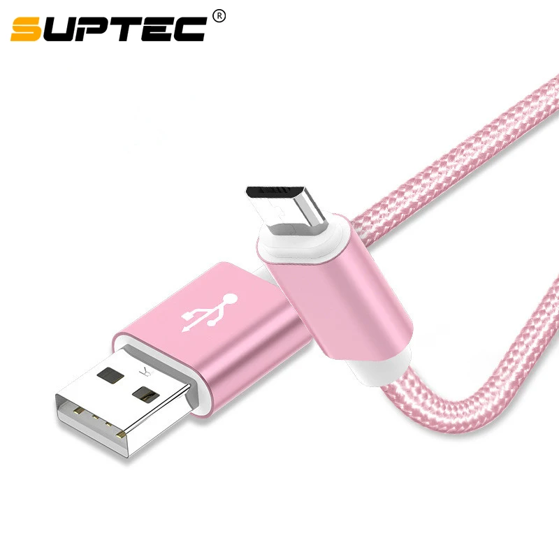 SUPTEC Micro USB Cable 2.4A Fast Charging USB Data Cable Cord for Samsung Xiaomi Redmi Note 4 5 Android Microusb Fast Charge 3M