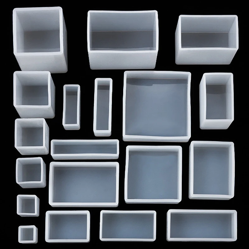 Cuboid Cube Resin Mold Crystal Epoxy Silicone Mold Diy Jewelry Pendant Tools Candle Mold Square Rectangular Casting Accessories