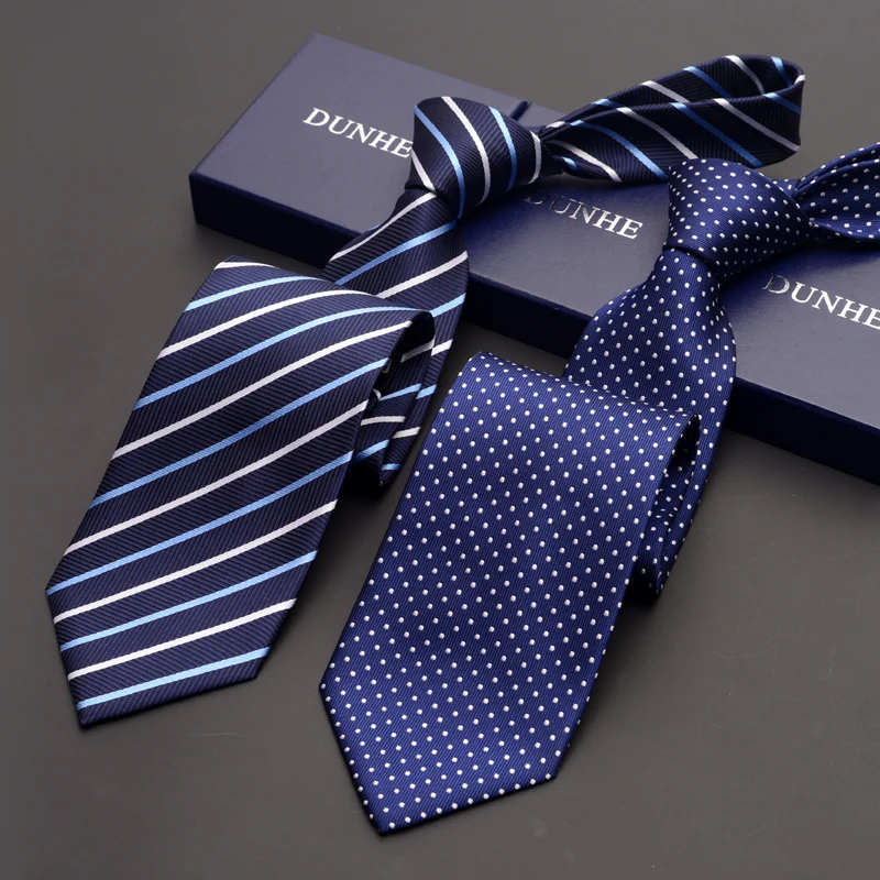 High Quality classical Navy Blue Men's 9CM wide Tie Fashionable Shirt Accessories Business Banquet  party Hand knotting Necktie