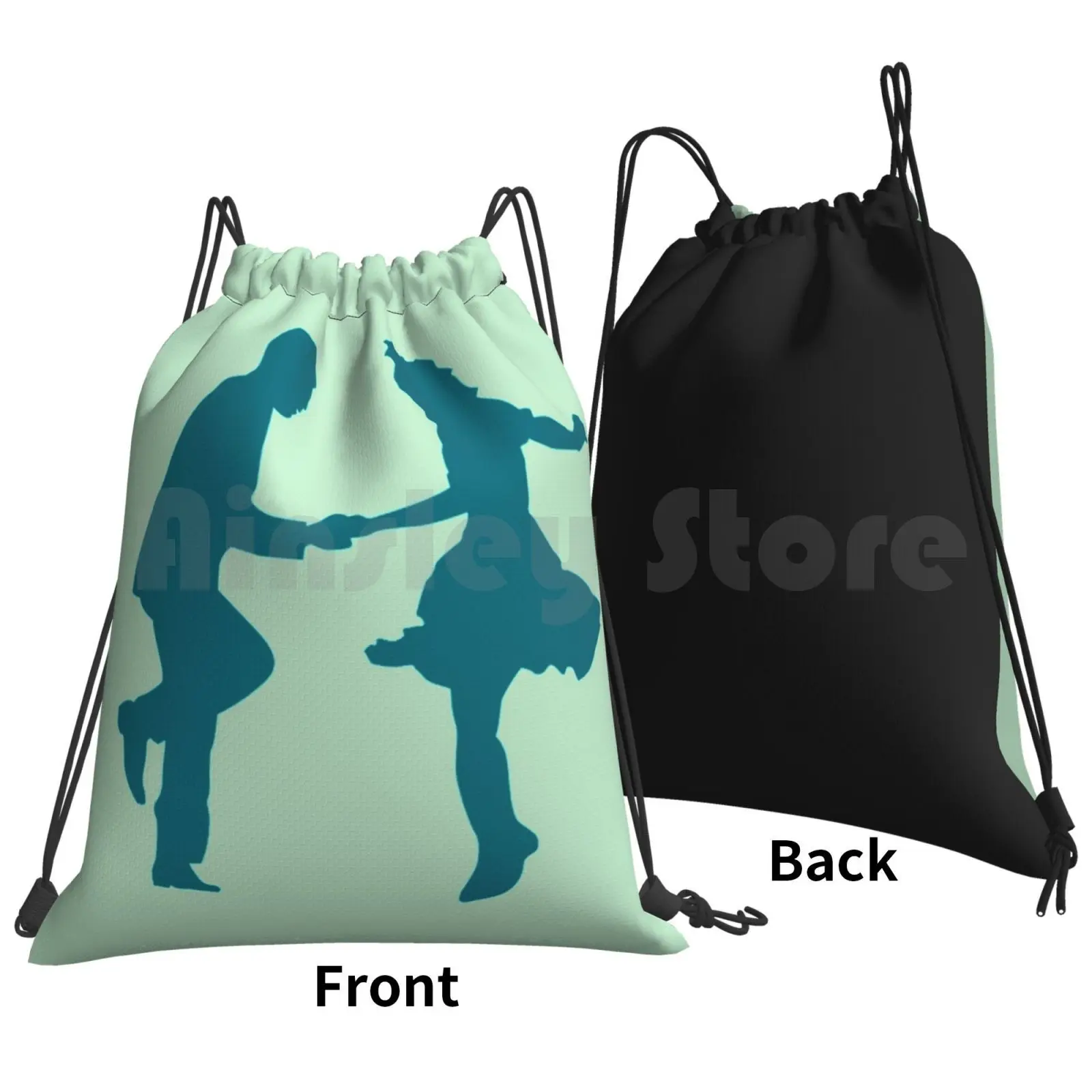 Hop Silhouette Backpack Drawstring Bag Riding Climbing Gym Bag Dance Dancing Swing Swing Dancing Hop Balboa 8 Count Jazz