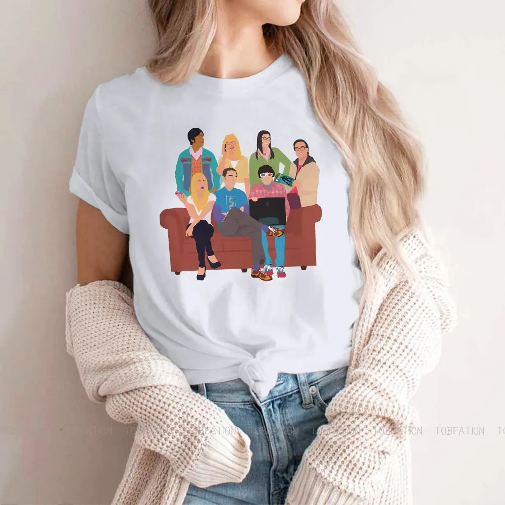 Big Nerd Gang Women Clothes The Big Bang Theory Humor TV Sitcom T-shirt Kawaii Vintage Female Clothing