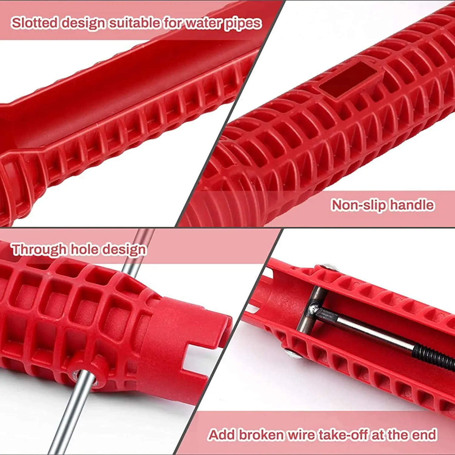 Imagem -02 - Multifuncional Sink Wrench Tool Grupo Chave de Tubulação de Encanamento Flume e Chave de Torneira Chaves de Banheiro Reparação de Cozinha