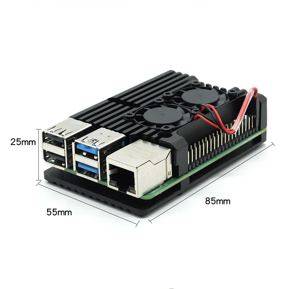 Raspberry Pi 4 Metal Case Passive Cooling Shell for Raspberry Pi 4 Model B 4B