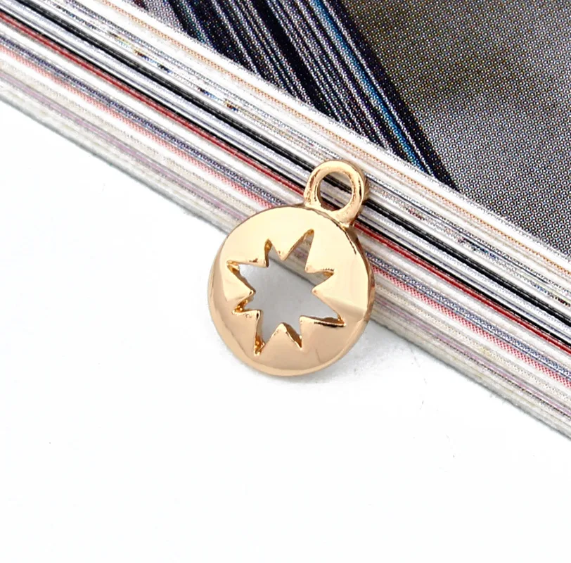 10pcs Minimalism Small Mini Alloy Hexagram Star Earring Charms Connector Findings Eardrop Necklace Key Pendants Jewlery Making