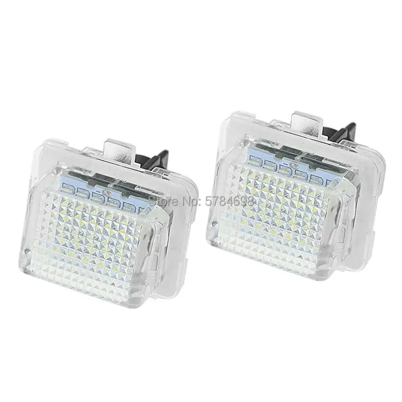 Car LED Number Plate Lamp 12V 6500K 2835 SMD License Plate Lights For Mercedes W216 W221 W204 5D W212 W207 Benz Accessories