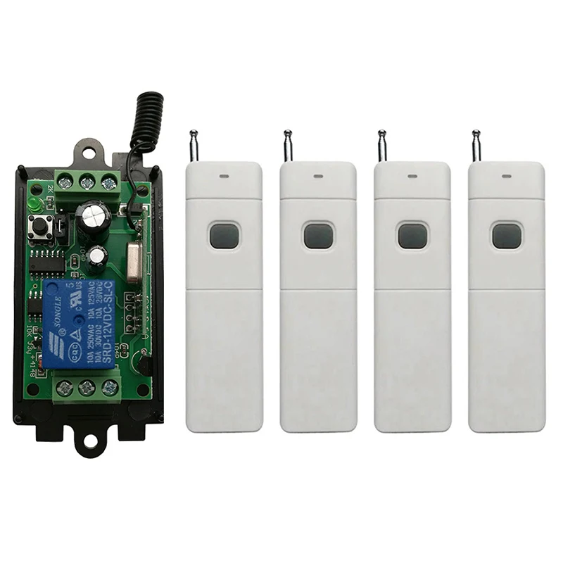 3000M Long Range DC9V 12V 24V 1CH RF Wireless Remote Control Switch System Transmitter+Receiver lamp/Garage Doors/ shutters