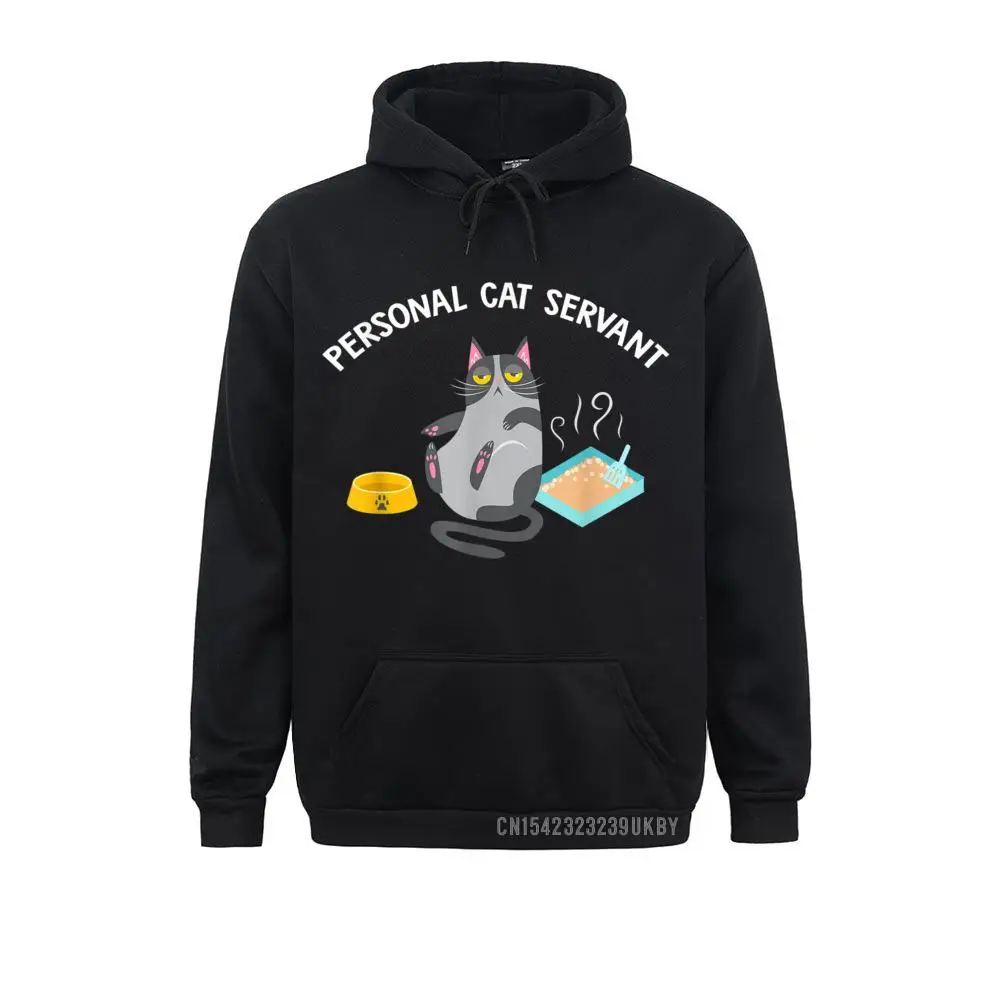 Personal Cat Servant - Funny Cat Lover Gift Hoody Sweatshirts For Women Long Sleeve Hoodies 2021 New Labor Day Clothes Casual