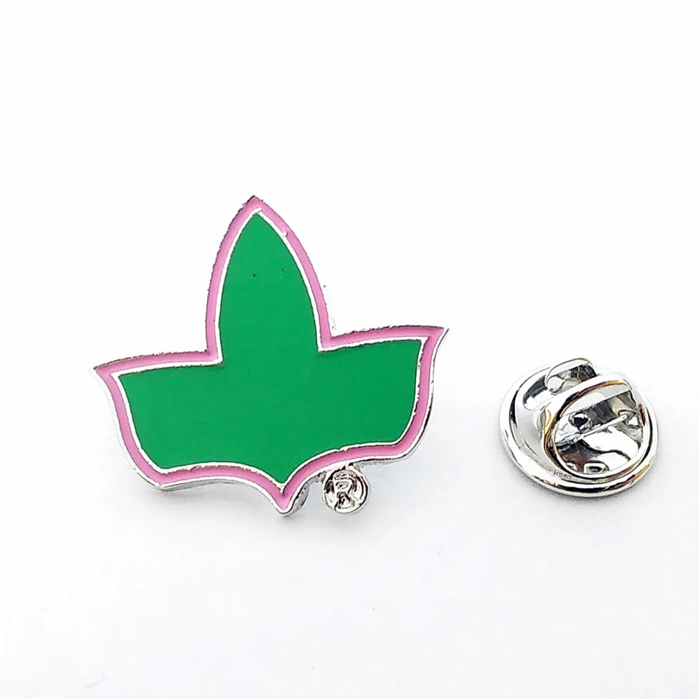 Custom Design Drop Ship Greek Sorority PRETTY GIRL Pink Green Ivy  Brooch Lapel Pin