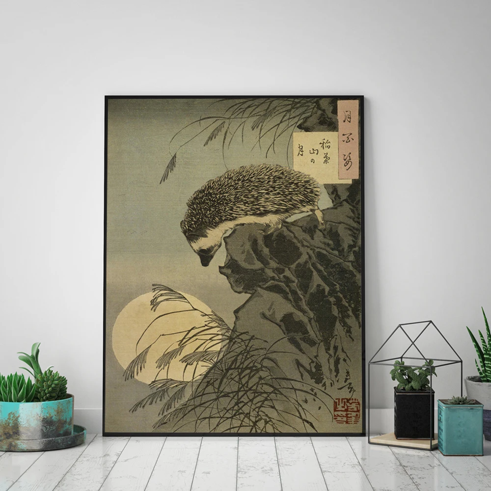 Hedgehog Princess Monster Posters and Prints Pug Dog Canvas Painting Modern Wall Pictures for Living Room Home Decor No Frame