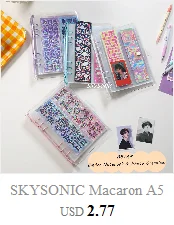 SKYSONIC A5 Reißverschluss-Binder zum Sammeln von Büchern, Nachfüll-Organizer, DIY-Tagebuch, Milchprodukte, transparent, Fotoalbum-Organizer, Schreibwaren – Detail 3