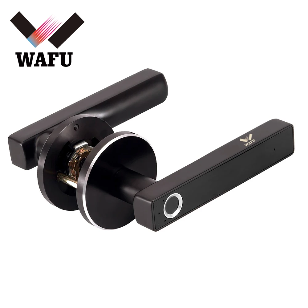 

WAFU 015 Smart Fingerprint Lock Keyless Entry Door Lock Zinc Alloy Lever Door Lock Suitable Rechargeable Cordless Security Lock