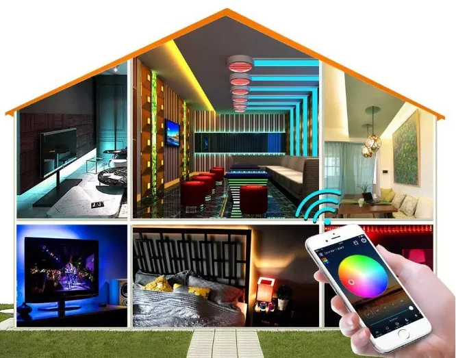 Magic Home LED SPI Controller indirizzabile 2048 Pixel 28 tasti telecomando Wifi Voice Controller per WS2811 SK6812 LED Strip 12-24V