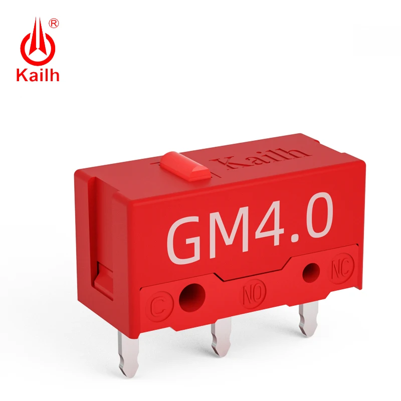 2pcs Kailh Red GM4.0 60M life Gaming Mouse Micro Switch 3 Pin Red Dot Used On Computer Mice Left Right Button CMI126601D01-3