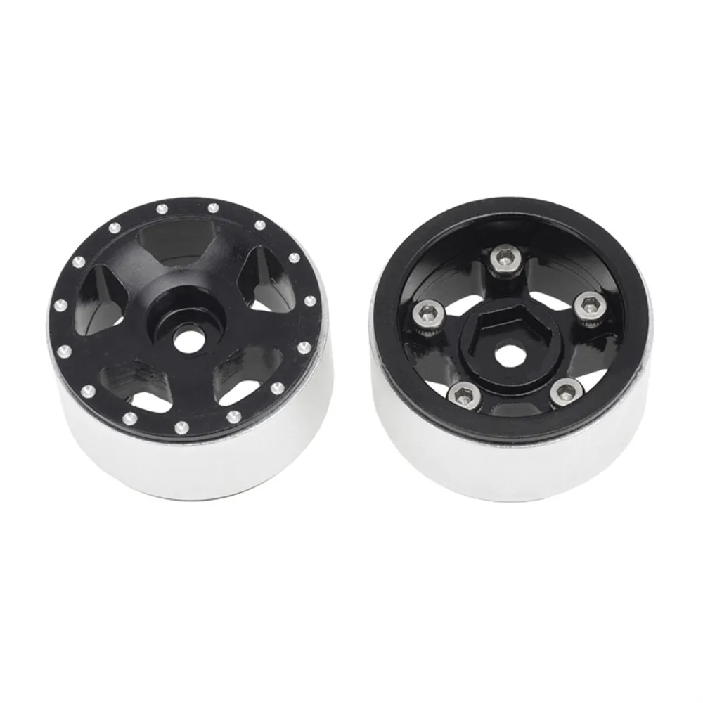 for Axial SCX24 90081 1/24 RC Model Car Wheels Rim Lock Tire Five-Claw Wheel Hub Aluminum Alloy Spare Parts