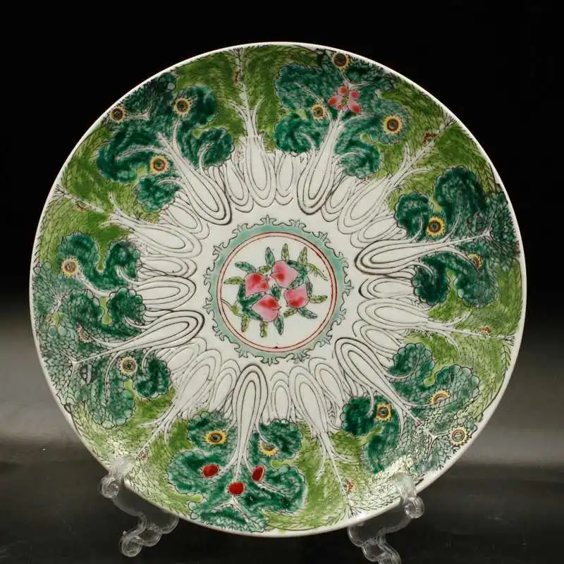 Jingdezhen Factory Goods Cultural Revolution Porcelain Old Hand-painted Chinese Cabbage  Dish Collection Plate