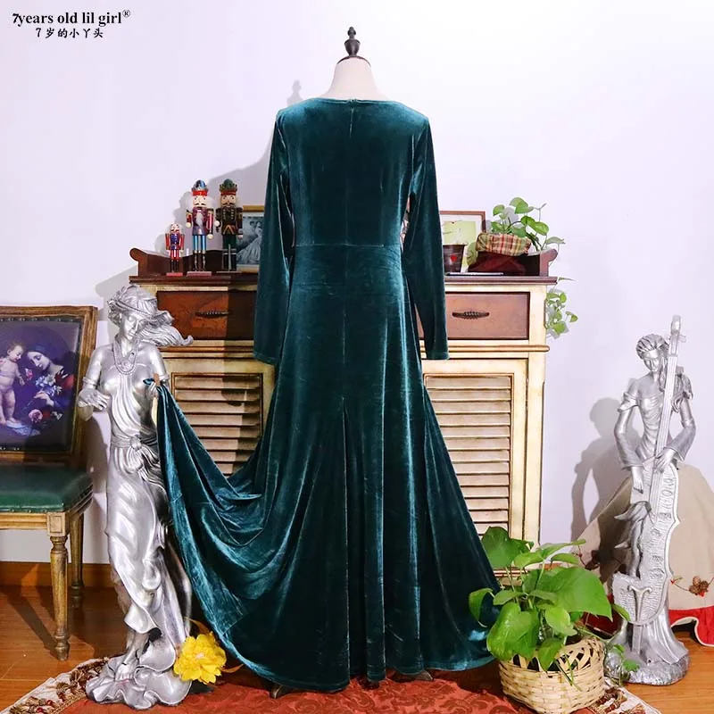 Vestido de baile flamenco vintage 2025 vestidos de noche con cuello em V GJ02