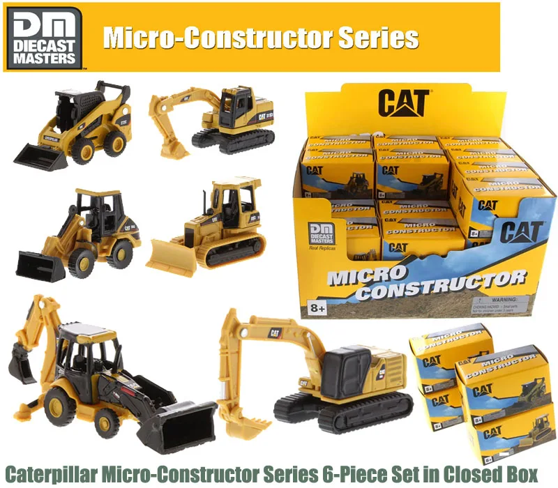 CAT MINI Size Scale CatTerpillar Micro Constructor Series 6 Piece Set in Closed box Excavator Loader Tractor For collection