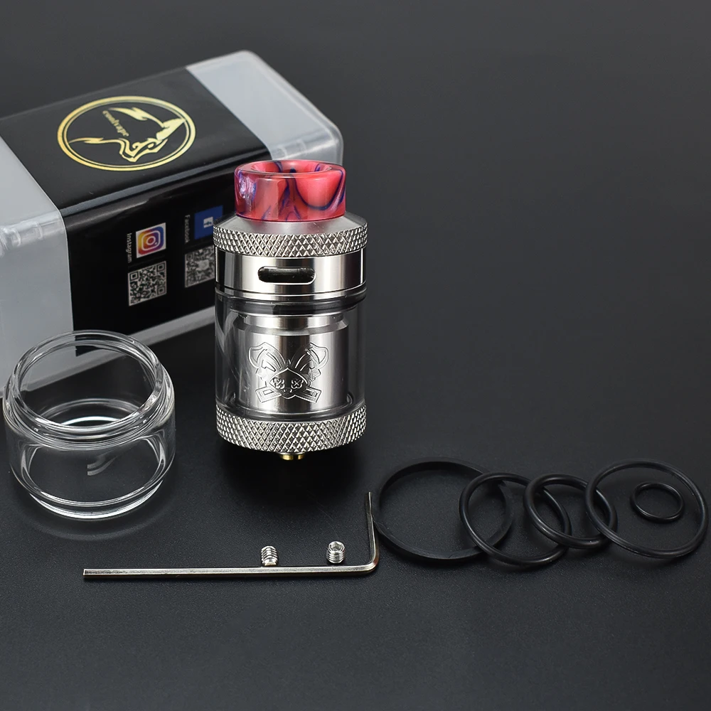 أرنب ميت تانك بخاخ RTA 4.5 مللي قدرة 25 مللي متر قطر 316SS لفائف واحدة أو لفائف مزدوجة rebuild able 510 E-السجائر المرذاذ خزان