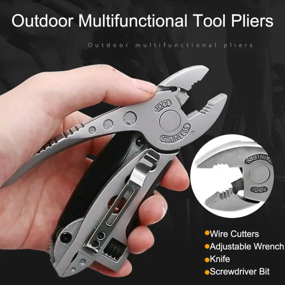 Multitool Tangen Pocket Rvs Multifunctionele Multi Tool Tang Schroevendraaier Mini Vouwen Outdoor Camping Gereedschap