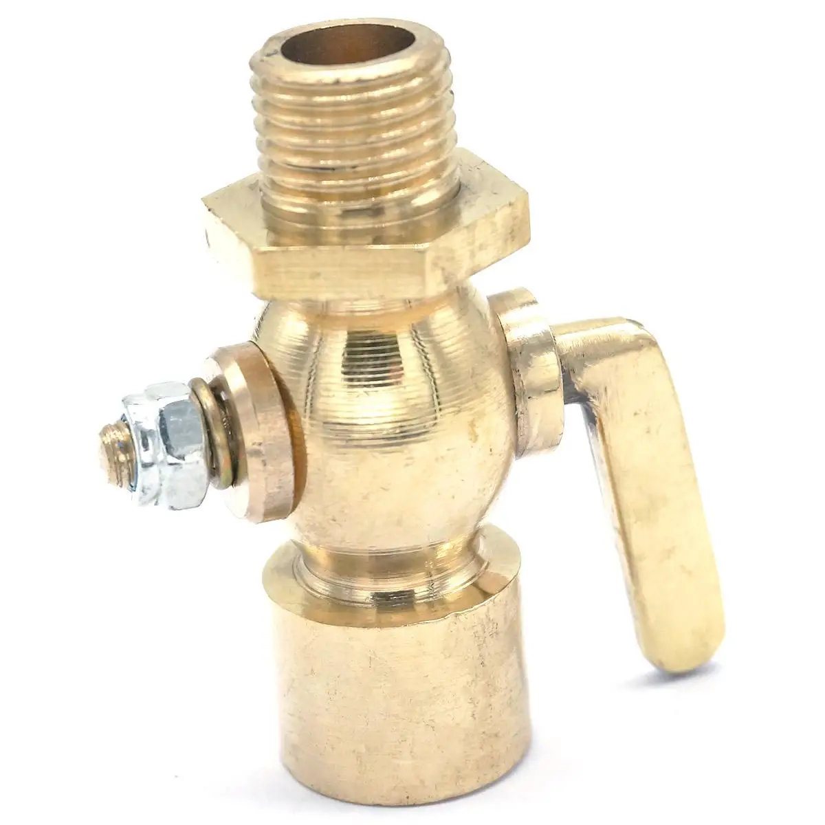 

1/4" BSP Male-M14x1.5mm Female Metric-BSP Brass Reduce Drain Petcock Shut Off Valve Fuel Gas Oil