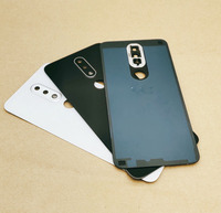 Original Glass Rear Back Door Housing, Battery Cover Parts, Nokia 6.1 Plus X6, 5.8 \