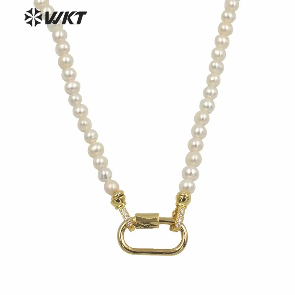 

WT-JN134 WKT Amazing Design 6mm Pearl Choker Necklace With Clasp Gorgeous Fashion Wedding Pearl ACC As Special Gift