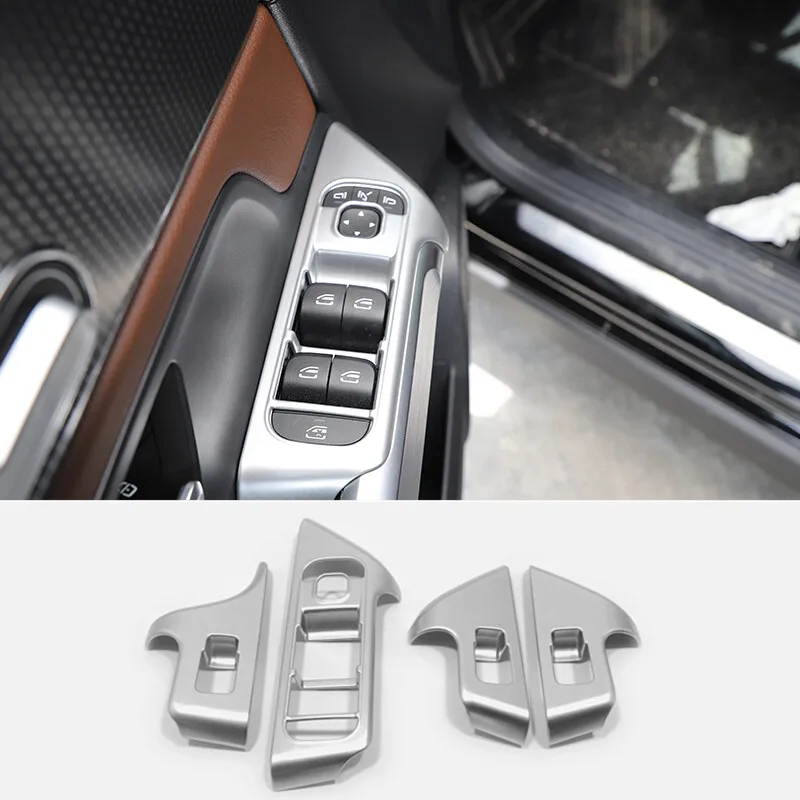 

LHD For Mercedes Benz GLB 2019 2020 ABS Matte accessories Door Window glass Lift Control Switch Panel Cover Trim Car styling