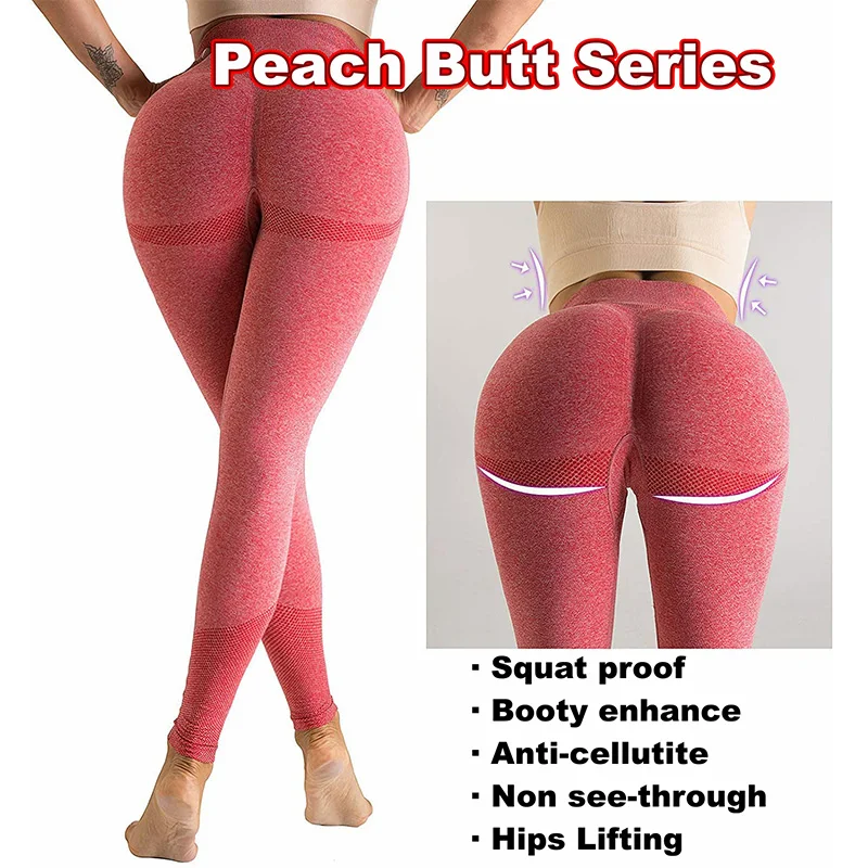 Sportswear Women Scrunch Butt Yoga Leggings Push Up Fitness Sports Pants Gym Athletic Running Workout Tights Female