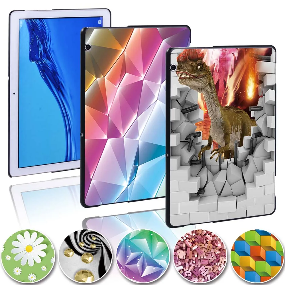 Printed 3D Art Slim Tablet Shell Cover Case for Huawei MediaPad T3 8.0 Case for MediaPad T3 10 9.6 Inch/T5 10 10.1 Inch
