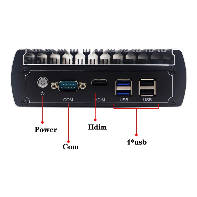 بدون مروحة جهاز كمبيوتر صغير إنتل سيليرون 3865U 3965U النواة I5 7200U I7 7500U 6 i211AT جيجابت RS232 4 * USB جدار Pfsense PC راوتر AES-NI