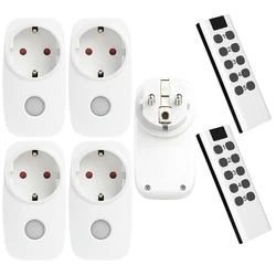 EU French Smart Plug Socket 433Mhz Universal Remote Control Controller Home Assistant RF Switch 16A 220V LED Programmable Outlet