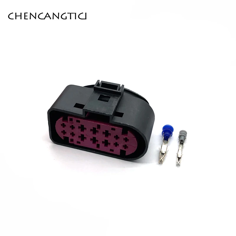 Conector de faro de xenón sellado de 14 pines para coche, enchufe de 1,5 MM y 3,5 MM para BMW VW 1J0973737 1J0973837