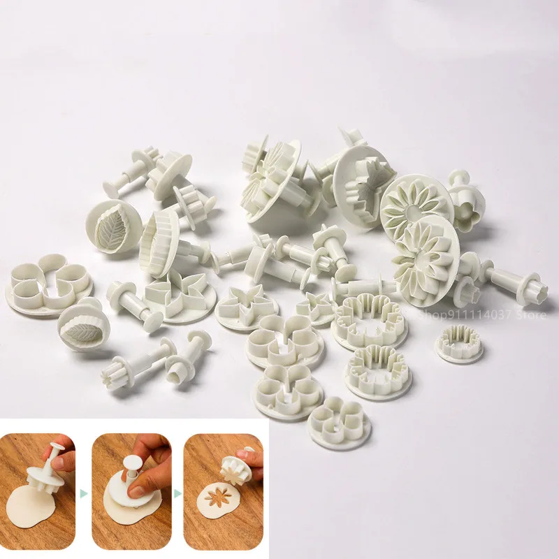 Pottery Art Tools Plastic Printing Mold Flower Star-Shaped Clay Polymer Pottery Clay Stamp Embossing Set Spring Printing Mold