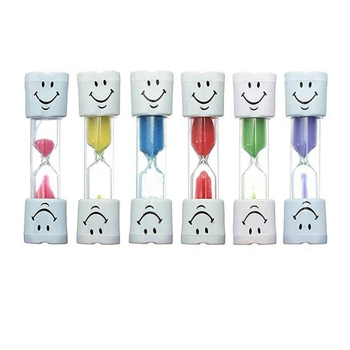 Children Kids Tooth Brushing Timer 3 Minutes Smiling Face Sandglass Hourglass Shower Hourglass Sand Timer Clock Sandglass