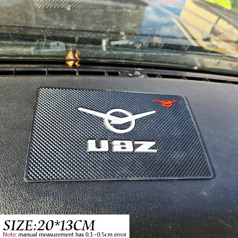 1pc Car Styling Anti-Slip Mat Emblem Interior Accessories Case For UAZ Hunter 469 452 3163 Patriot Non-Slip Universal Sticker