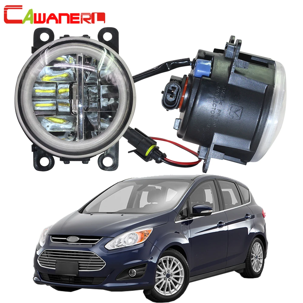 

Cawanerl For Ford C-Max 2 MPV 2010 2011 2012 2013 2014 2015 Car LED Bulb 4000LM Fog Light + Angel Eye Daytime Running Light 12V