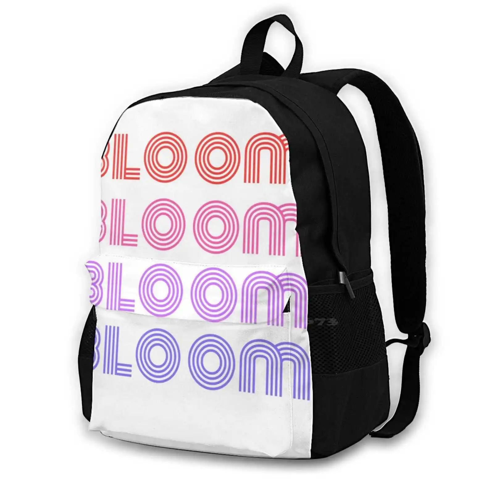 Bloom Pattern Design Laptop Travel School Bags Bloom Spring Flowers Cherry Tree Culture Anime Japanese Aesthetic Unique Pattern