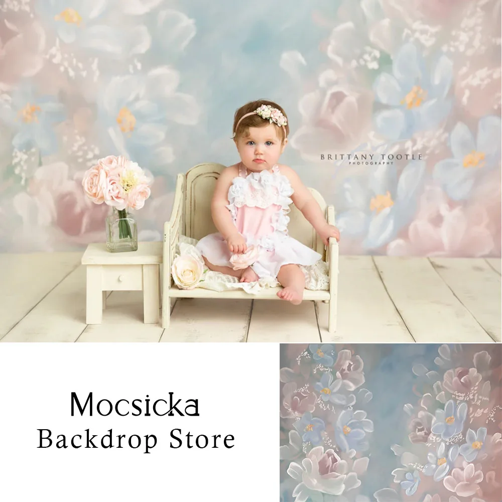 

Abstract Floral Photography Backdrop newborn baby flower background for photo studio children kids portrait photocall studio