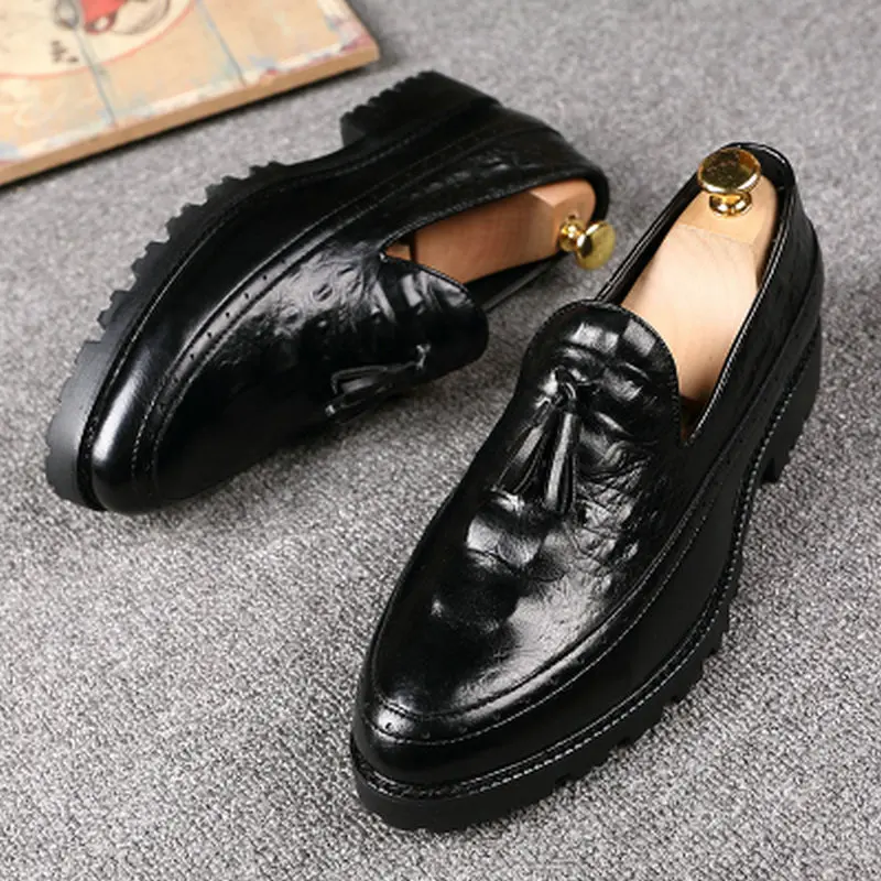 

d54 New Fashion Designer Luxury Men Formal Leather shoes Men Dress Shoe Pointed Oxfords Shoes loafers driving shoes