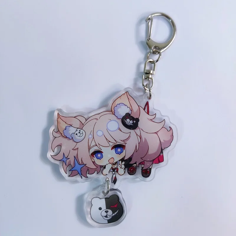 Danganronpa Anime Figure Keychain 2021 New Cartoon Bag Pendant portachiavi in acrilico zaino Unisex portachiavi ornamento regalo per i fan