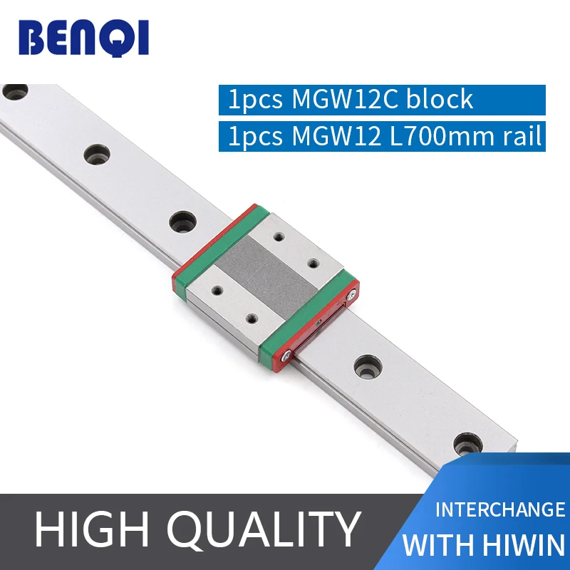 

FREE SHIPPING 1pc mini rail guide L 700mm MGW12+ 1pc MGW12C carriage linear guide