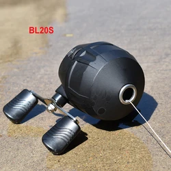 BL20S Closed Fishing Reel Metal Inner Cover Alloy Gear Shooting Slingshot Fish Wheel Set with Wristband for Outdoor Hunting