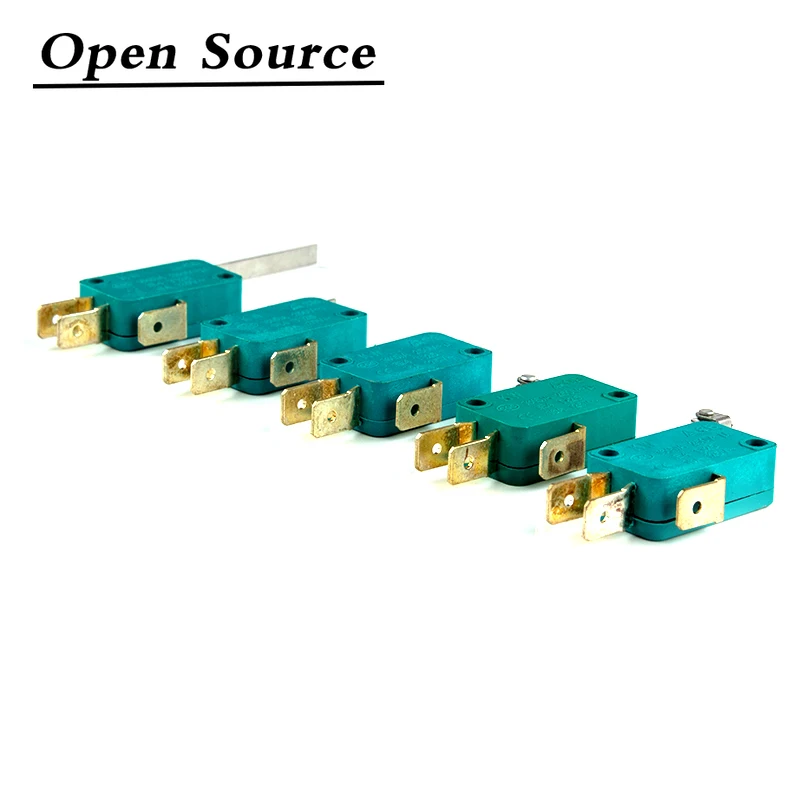 Micro Limit Switches 16A 250V 125V NO+NC+COM 6.3mm 3 Pins SPDT Micro Switch 28mm 52mm Arc Roller Lever Touch Switch Microswitch