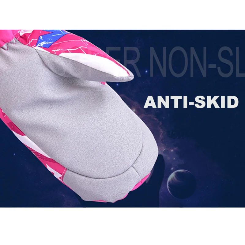 SG08-C niños guantes de esquí de invierno Cálido impermeable a prueba de viento chico nieve guantes niños niñas deporte snowboard guantes Anti Slip