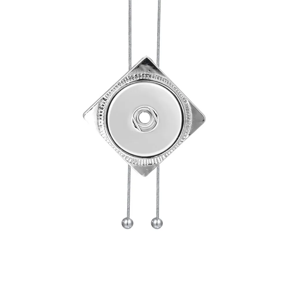Metal Adjustable Necklace 70CM Charm Beauty Round Button Fit DIY 18MM Snap Buttons Jewlery Wholesale Women ZG027