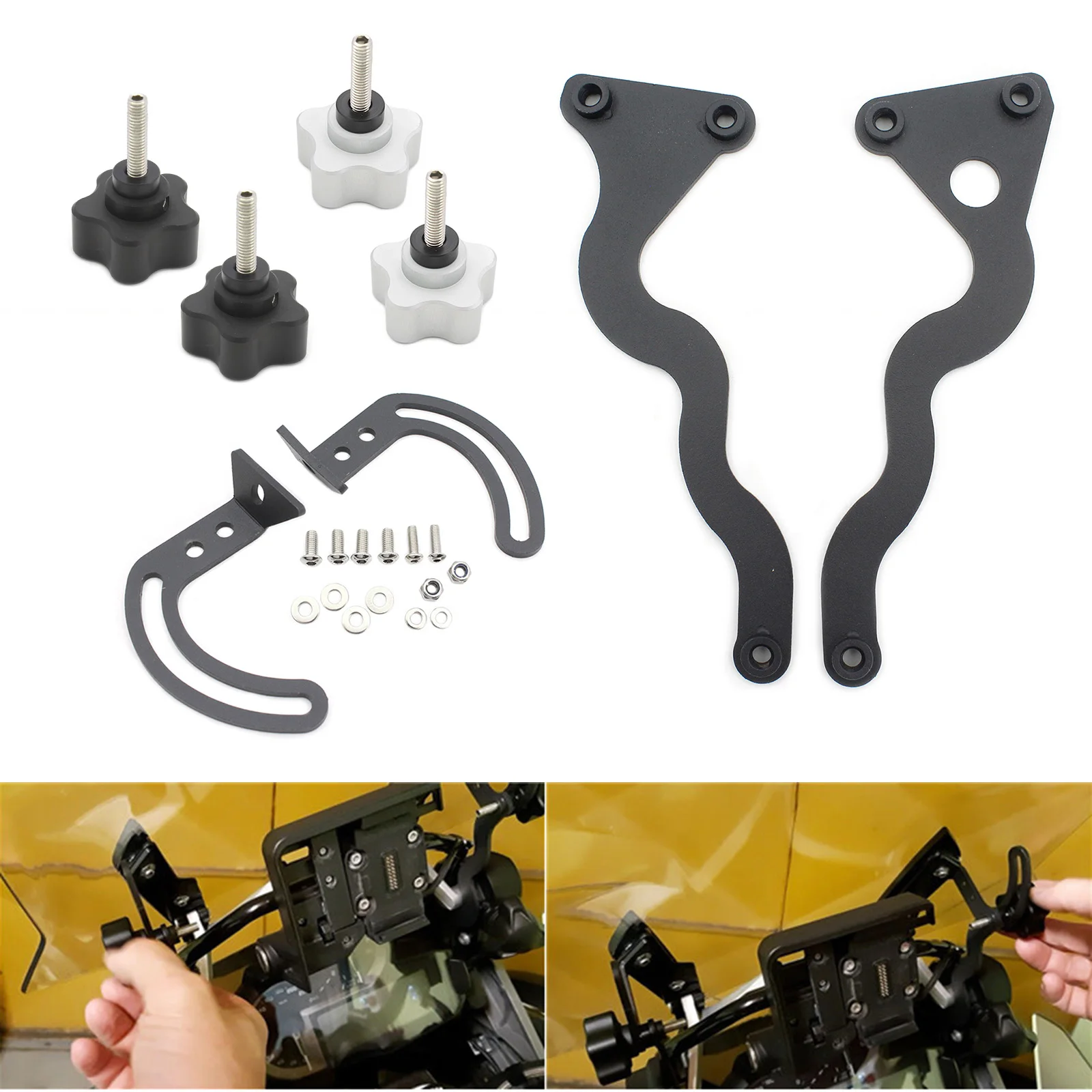 Windscreen Strengthen Bracket Kits For BMW R1200GS LC Adventure 2014 2015 2016 2017 Motorcycle Aluminium