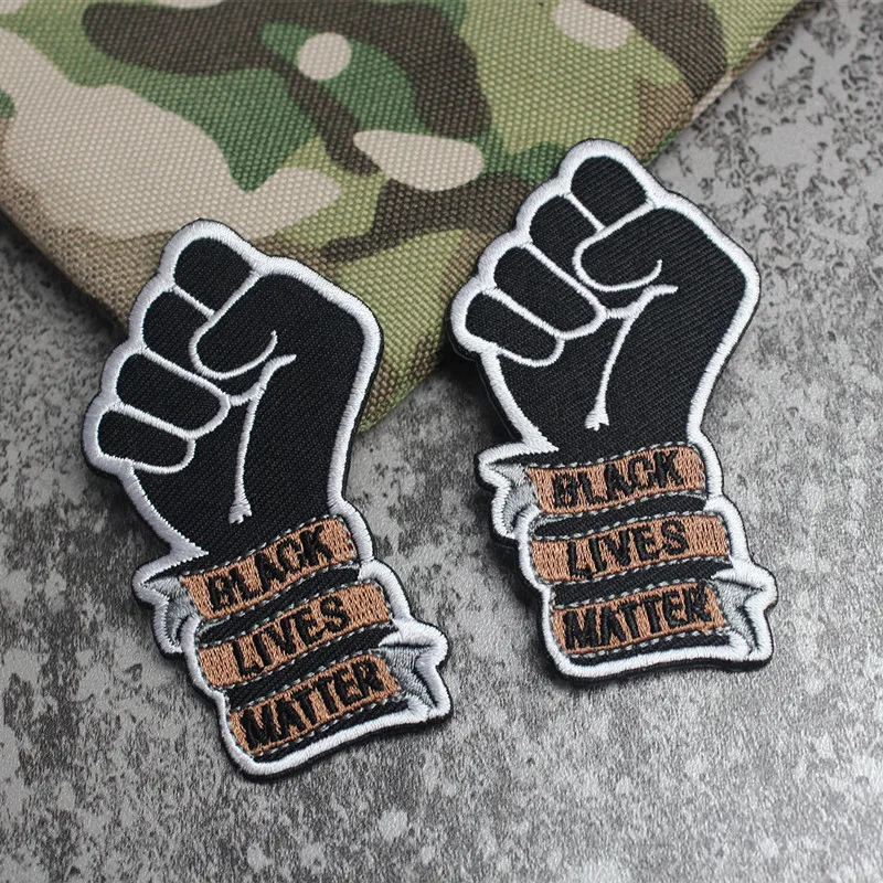 Fist Black Lives Matter Embroidery Patches Tactical Badges Everyone Love Life Refuel for Clothing Backpack Vest Stickers