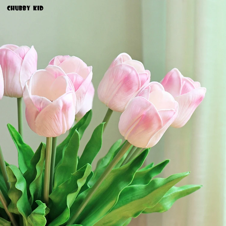 40pcs/lot ! wholesale 60cm long Real touch pu artificial Tulips middle size PU tulip flowers fake wedding decorative Dutch tulip